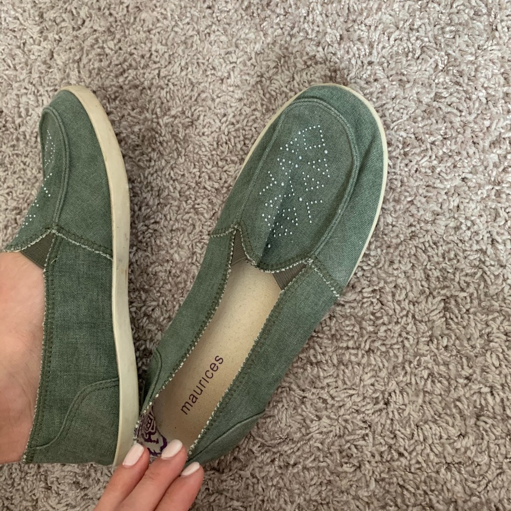 Olive green slip ons - size 8 from Maurice’s